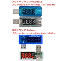 dc3 3 7 5v 0 3a usb charging current and voltage tester detector usb voltmeter ammeter can detect usb device voltage and ammeter