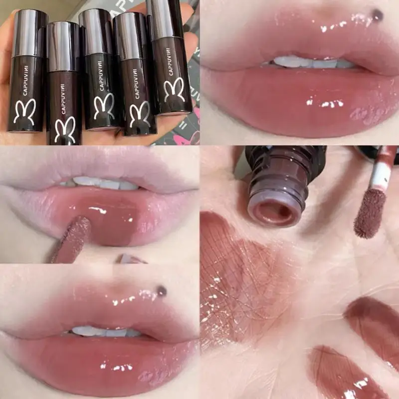 

Black Tube Lip Gloss Mirror Water Lipgloss Moisturizing Liquid Lipstick Lasting Sexy Lip Tint Makeup For Women Korean Cosmetics