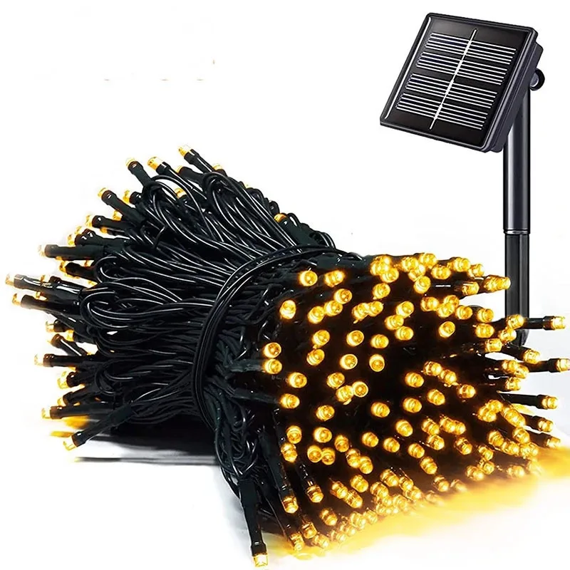 

Солнечная гирлянда LED теплый белый 5м/12м/22м