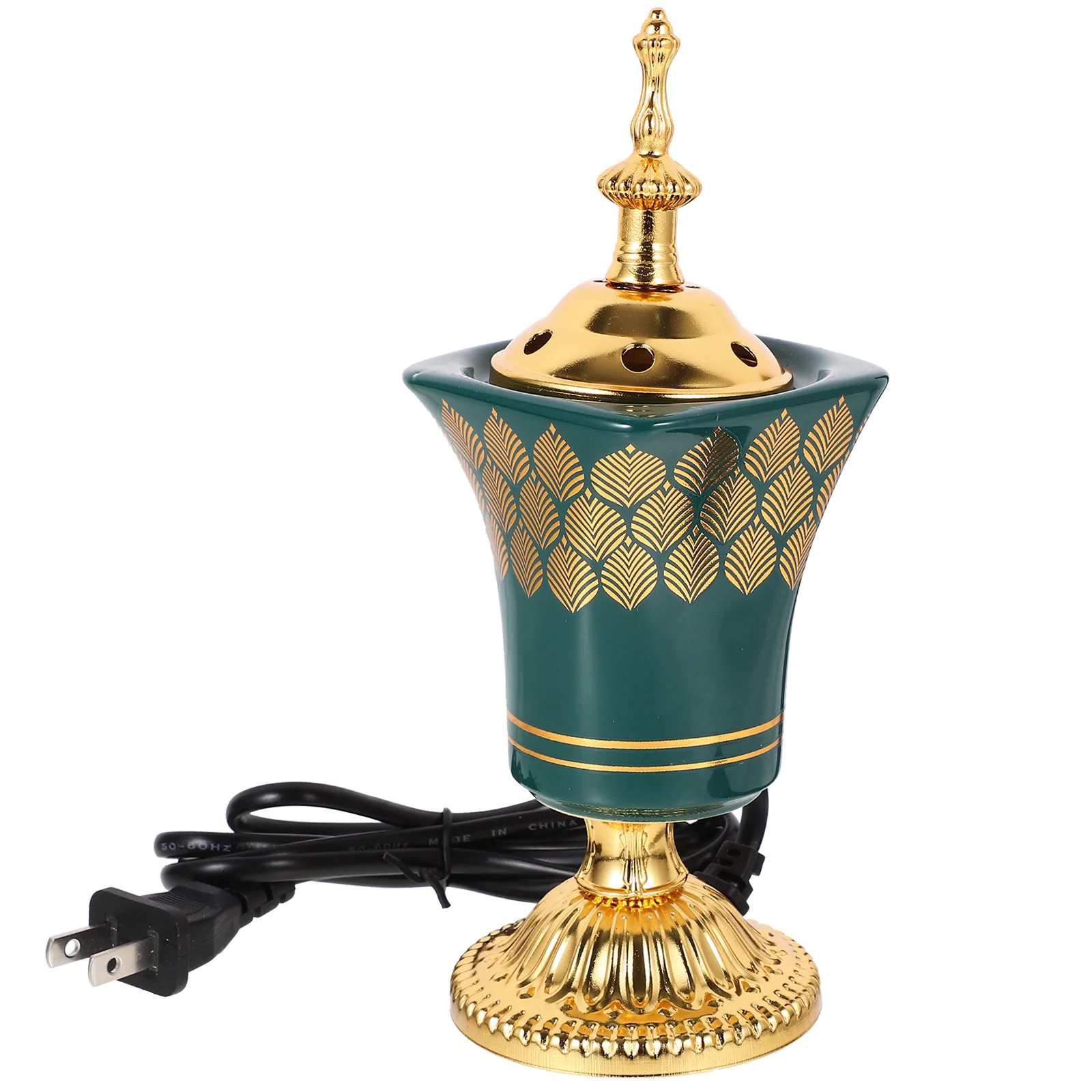 

Electric Incense Burner Vintage Arabic Incense Burner Middle Eastern Style Tabletop Electric Censer Aroma Burner Oud