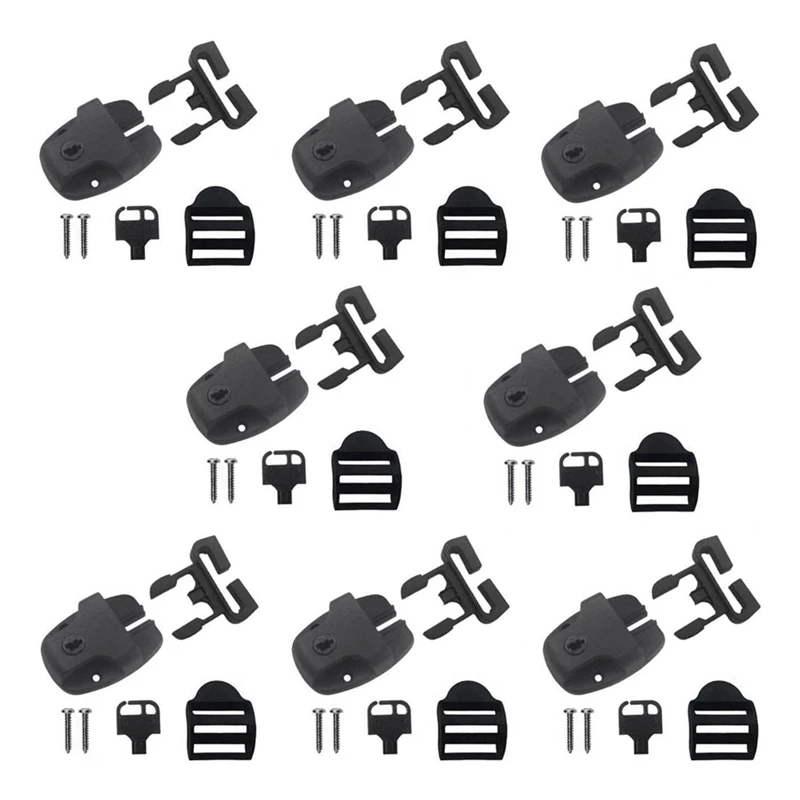 

8 Sets Hot Tub Cover Latch Repair Kit Hot Tub Cover Clips Latch Locking With Key And Screws Spa Hot Tub Cover Clips Replacement