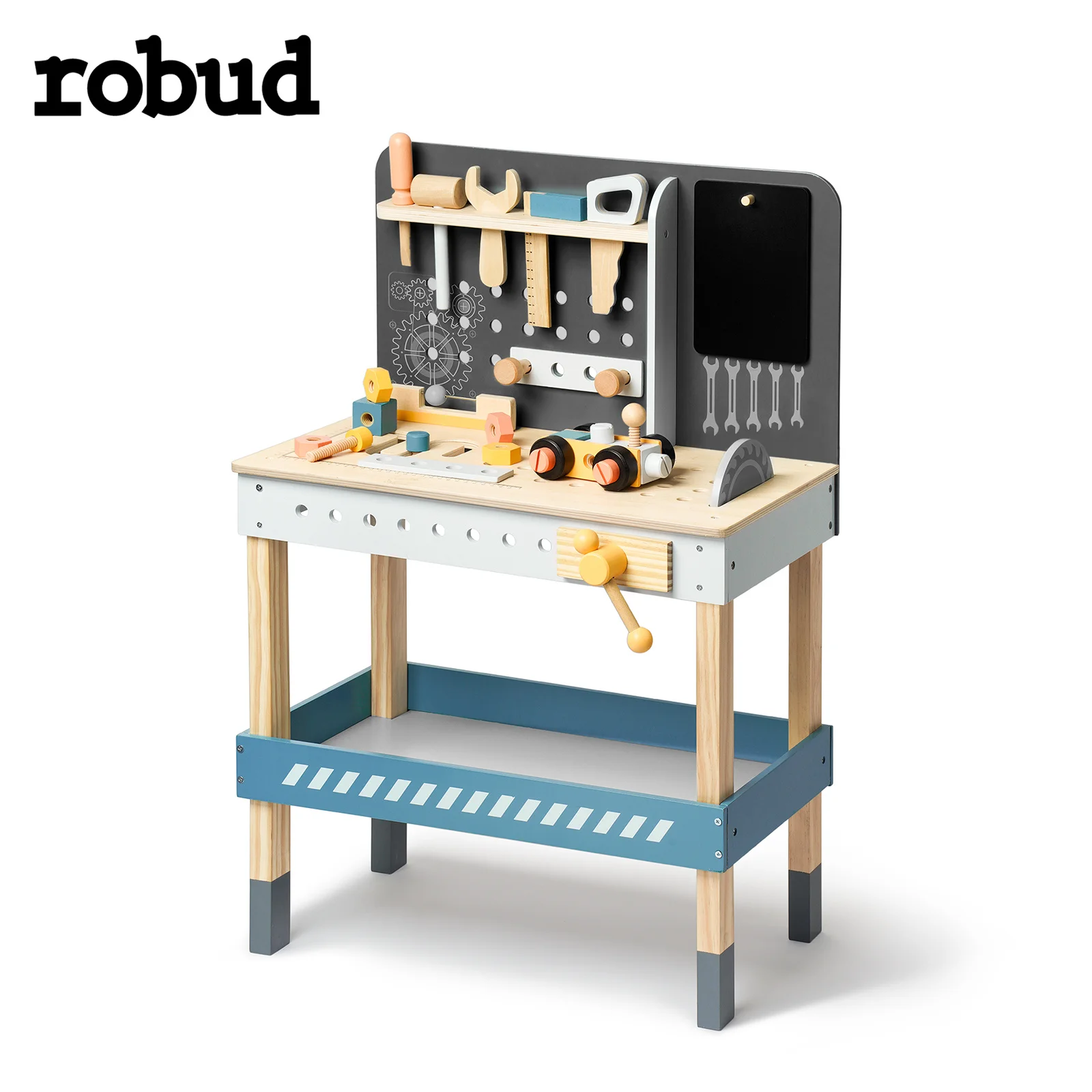 

Деревянный игровой инструмент ROBUD, верстак для детей, черные строительные игрушки для детей, подарок для детей