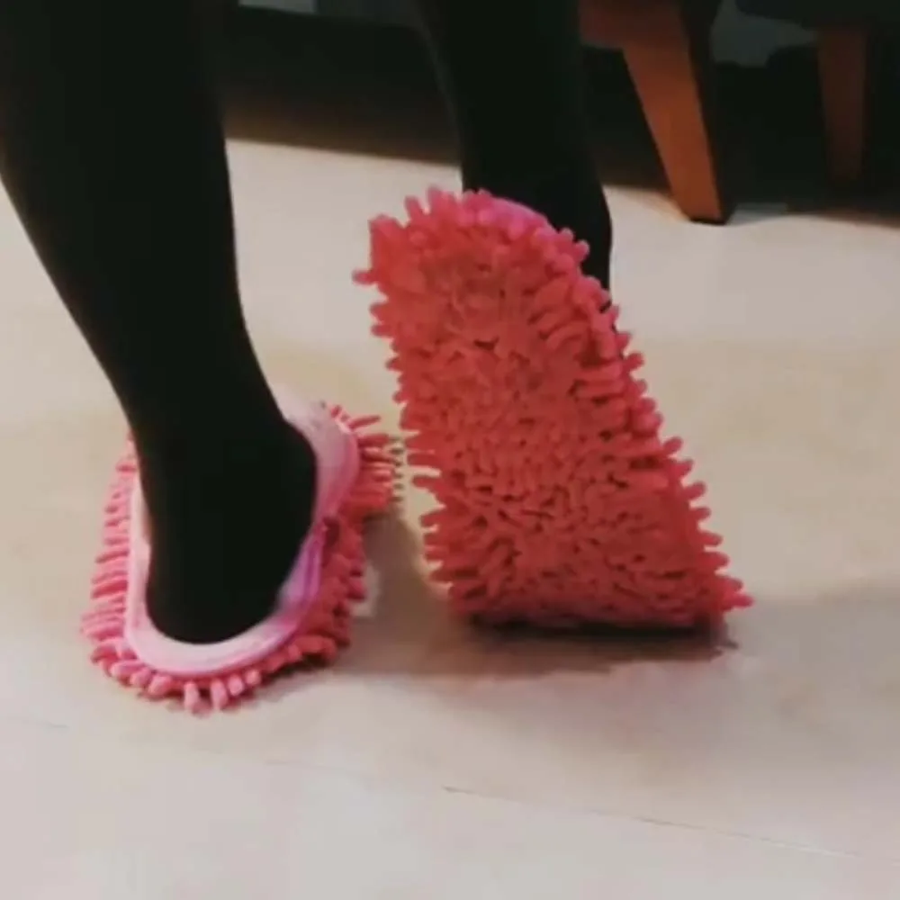 Тапочки плюшевые тапочки для ленивой мытья полов противоскользящая съемная