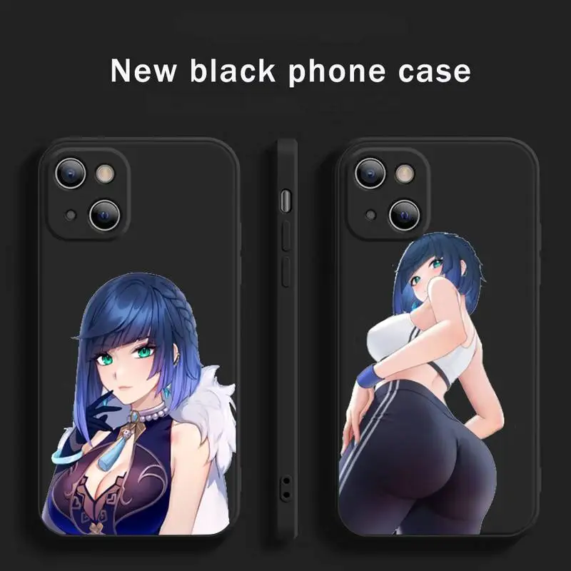 

yelan genshin impact Phone Case for iPhone 13 12 11 mini pro XS MAX 8 7 6 6S Plus X SE 2020 XR