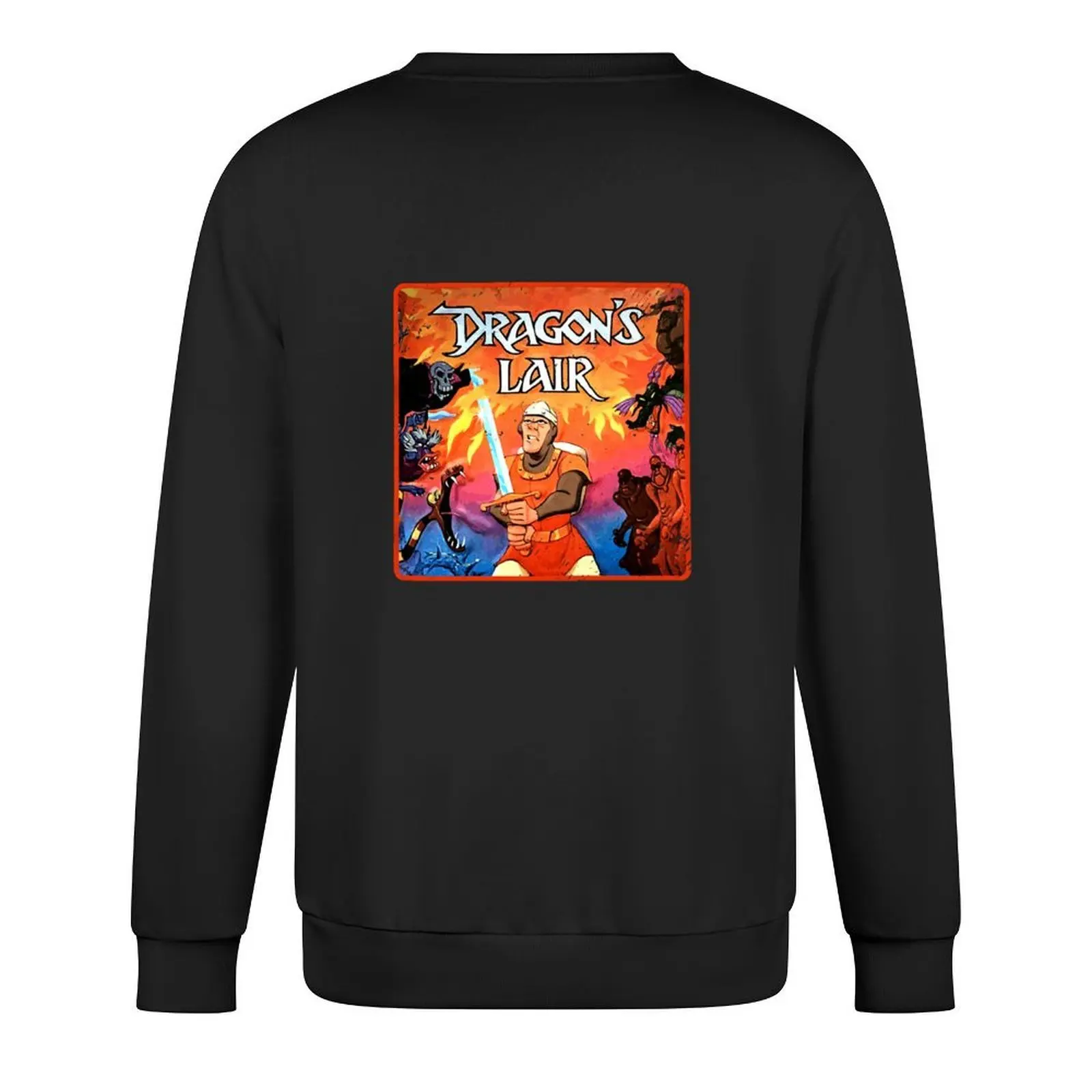 Фото Винтажный пуловер Dragon's Lair, мужская одежда, осенние новинки, мужская толстовка, корейская одежда, толстовка для мужчин №3