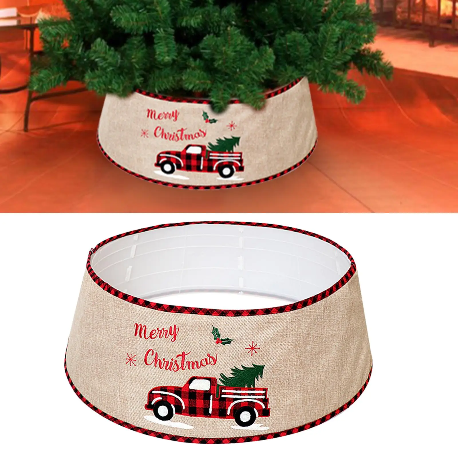 

Christmas Tree Collar Holiday Indoor Outdoor Round Decoration Base Cover