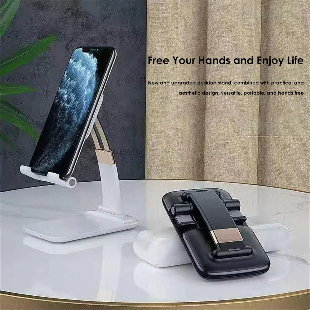 

Universal Foldable Desk Phone Holder Mount Stand For IPhone Samsung Tablet Desktop Holder Mini Folding Stand Aluminum Alloy
