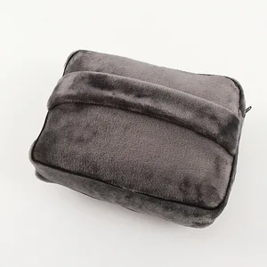 Portable Plush Cozy Travel Car Blanket Soft 2 In 1 Airplane Pillow Blanket with Soft Bag Cushion Bla