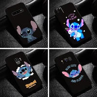 cartoon cute lilo stitch phone case for samsung galaxy s10 s9 s8 plus s10 lite s10e s10 5g coque silicone cover liquid silicon