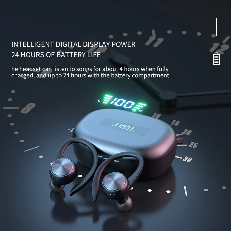 Спортивная гарнитура R200 TWS беспроводные наушники Bluetooth с микрофоном