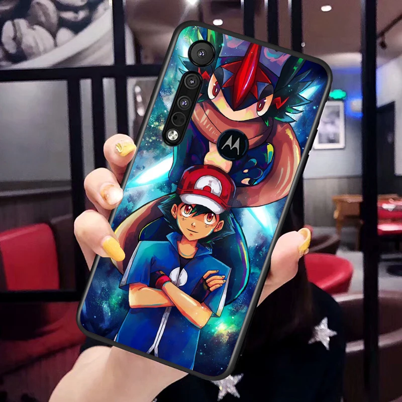 anime pokemon pikachu for motorola moto g g60 g60s g50 g40 g9 g10 e7i e6s power edge 20 e20 2021 x3 s pro black phone case free global shipping