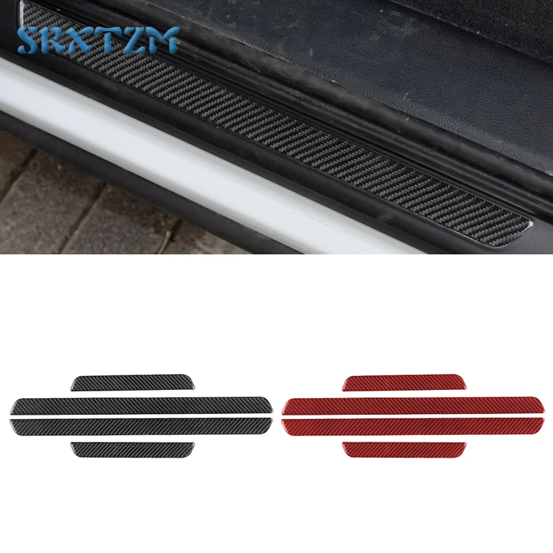 

Carbon Fiber Car Door Threshold Sticker Auto Protective Strip For Audi Q7 2016-2019
