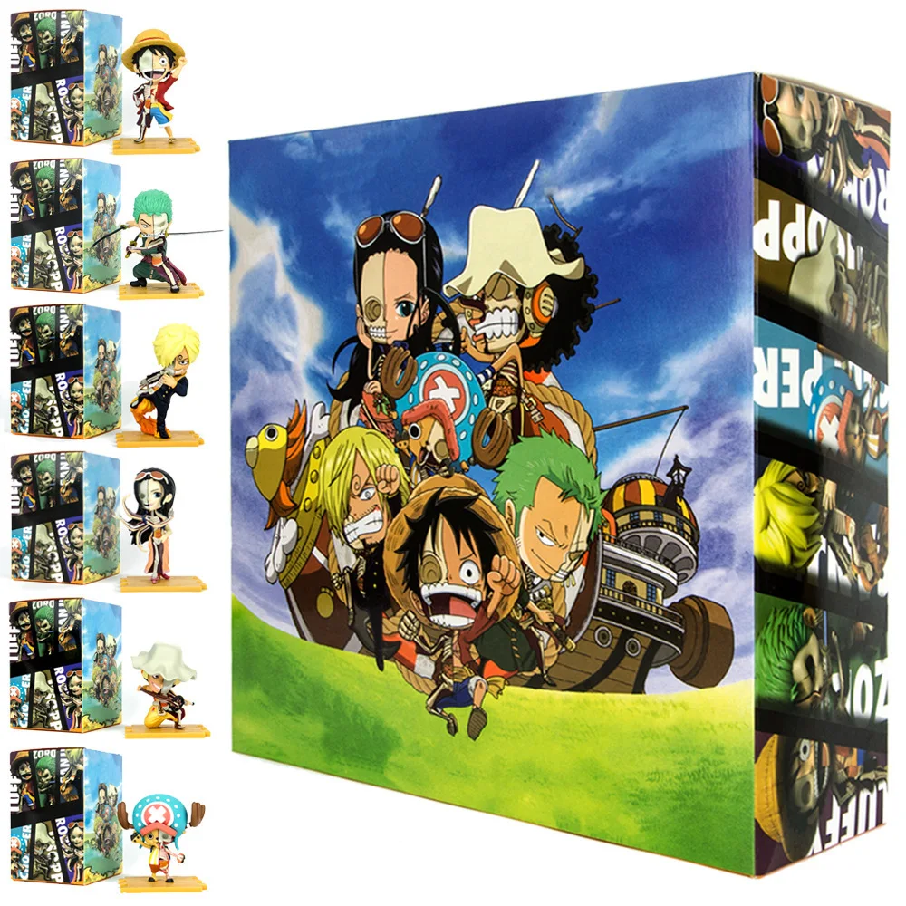 

Boxed 8-10cm 6pcs/set Anime ONE PIECE Semi anatomy Luffy Nami Zoro PVC Action Figure Model Doll Ornaments Collections Toy Gifts
