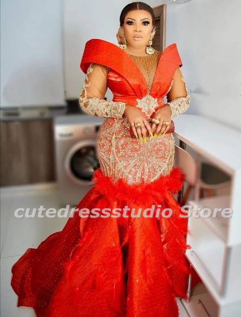 Скромные искусственные вечерние платья-русалки кружевные платья Aso Ebi для