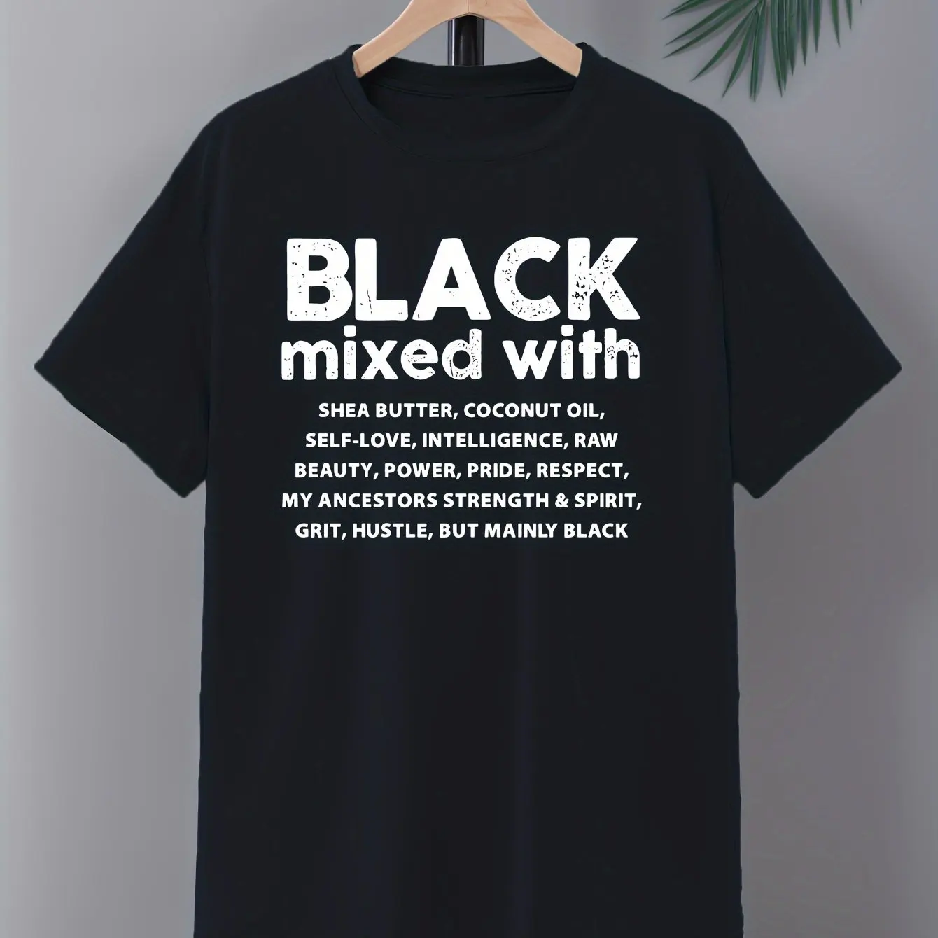 Мужская футболка из натурального хлопка черная с принтом удобная повседневная