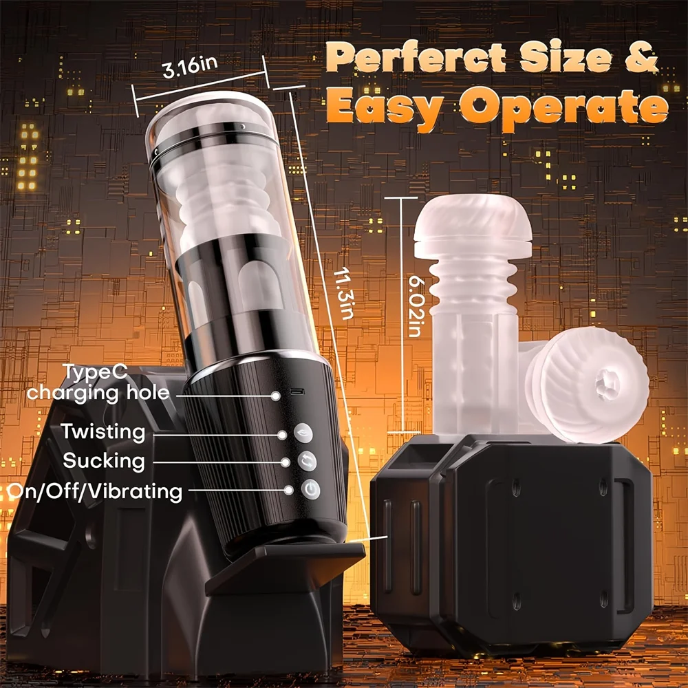 Сосущий скручивающий вибратор автоматический мужской мастурбатор насос для