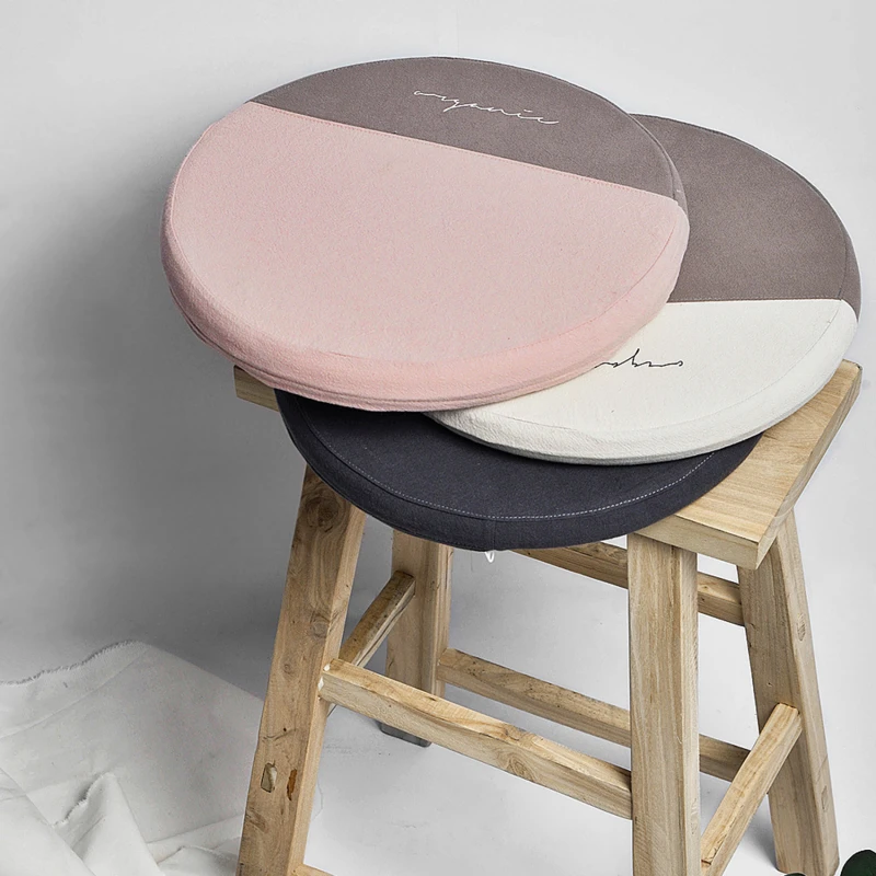 

New Memory Foam Chair Cushion Cotton Linen Home Seat Back Cushion Pad Round Tatami Futon Sofa Cushions