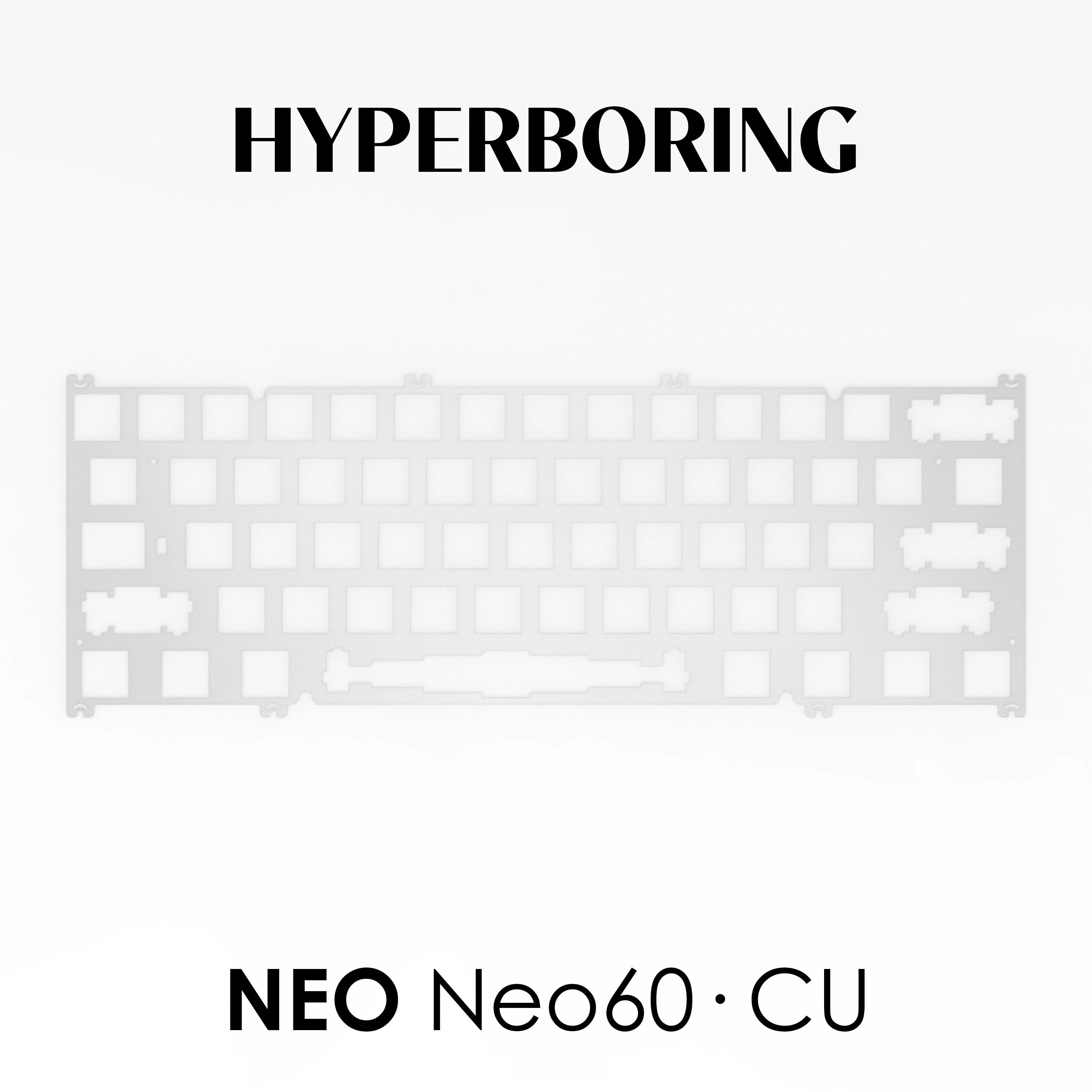 Фото Механическая клавиатура Neo60 CU, пластины для ПК PP FR4 Алюминий CF (для крепления на печатной плате и крепления на пластине) №2