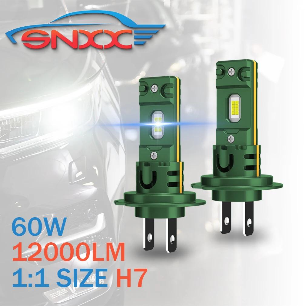 

SNXX H7 LED Светодиодные лампы ближнего света Mini Tubro 12000LM 6500K Светло-белый цвет Светодиодные огни 3580 CSP Chip Беспроводной доступ в интернет - атуо канбус LED 12V - лампа