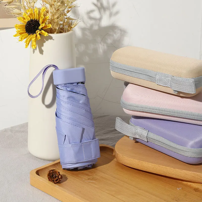 Милый плоский мини-зонтик складной роскошный ручной зонтик с защитой от УФ лучей