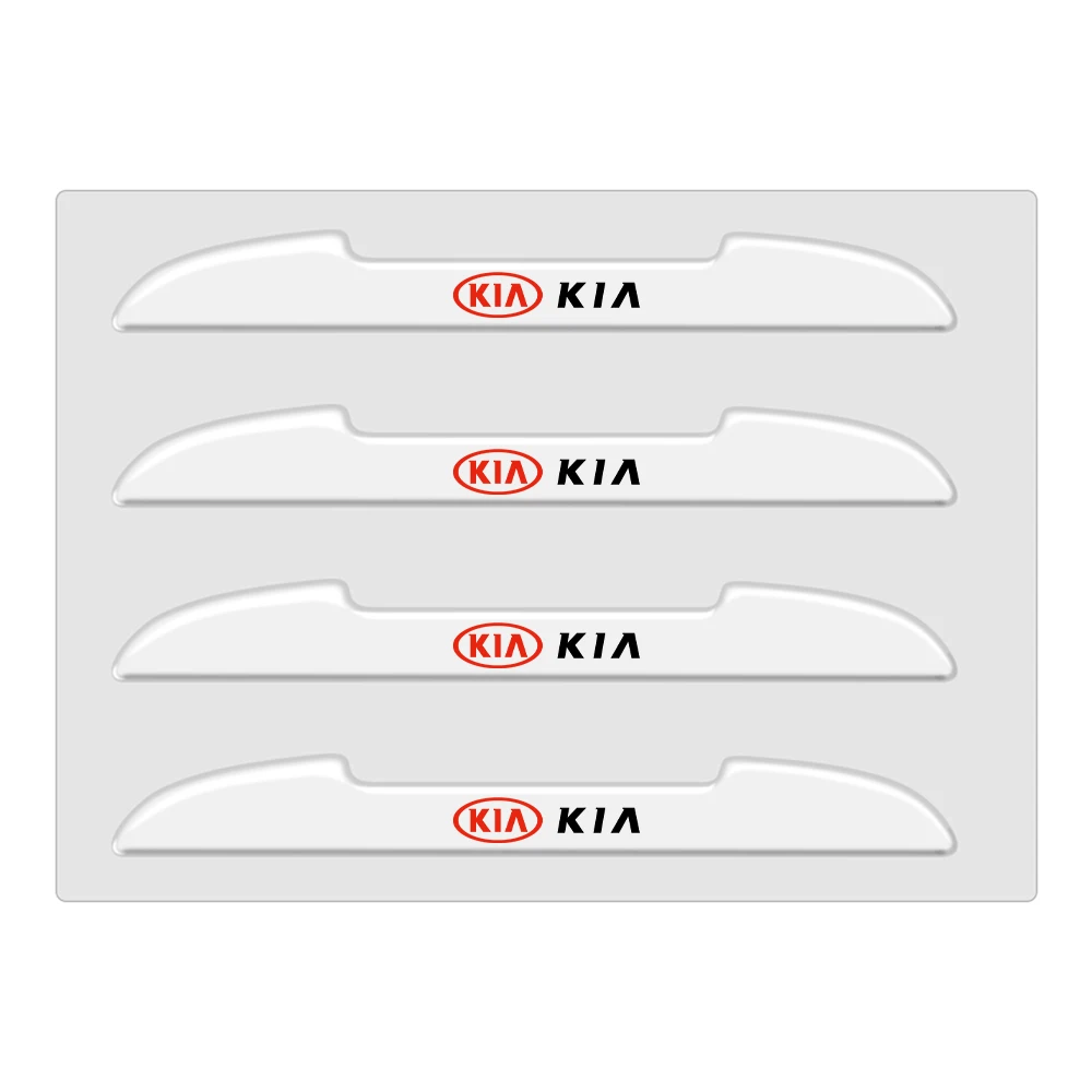 

4 шт., наклейки на край двери автомобиля, противоударные наклейки, силиконовая защитная полоса для Kia Sportage 3 Rio K2 Ceed Carnival Picanto Soul