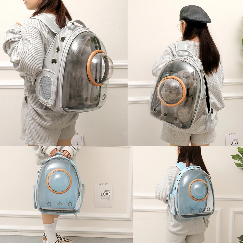 

Breathable Space Capsule Transparent Pet Carrier Travel Bag Portable Puppy Cat Backpack Waterproof Car Window Bubble Cage Animal