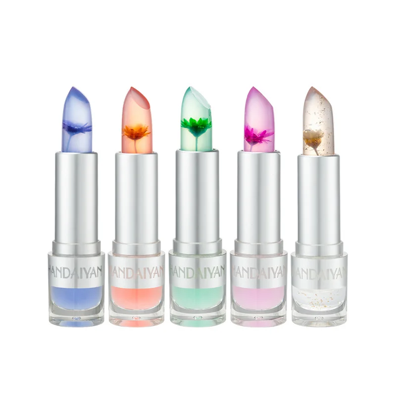 

HANDAIYAN flowers warm jelly lipstick not easy to fade and not easy to take off makeup flowers discolorationmoisturizinglipstick