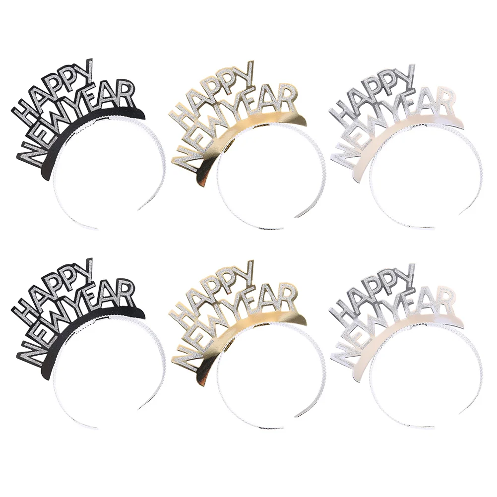 

Party Year New Hair Headwear Headband Headdress Headbands Paper Favors Costume Headpiece Kids Hoop Supplies Letters Hairband