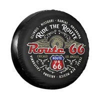 ride the route 66 biker motorcycle cruise americas highway spare tire cover the mother road wheel covers for mitsubishi pajero