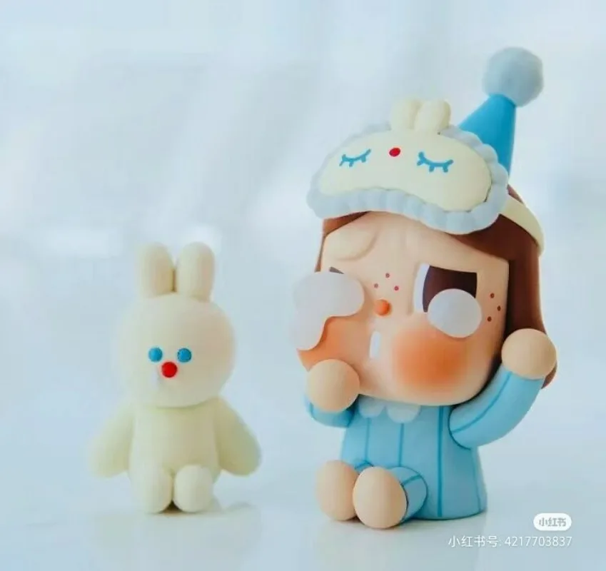 

Crybaby Blue Pajama Elevator Kawaii Ornaments Figurines Home Decor Desktop Model Dolls Gilrs Heart Gift Model Toys gift