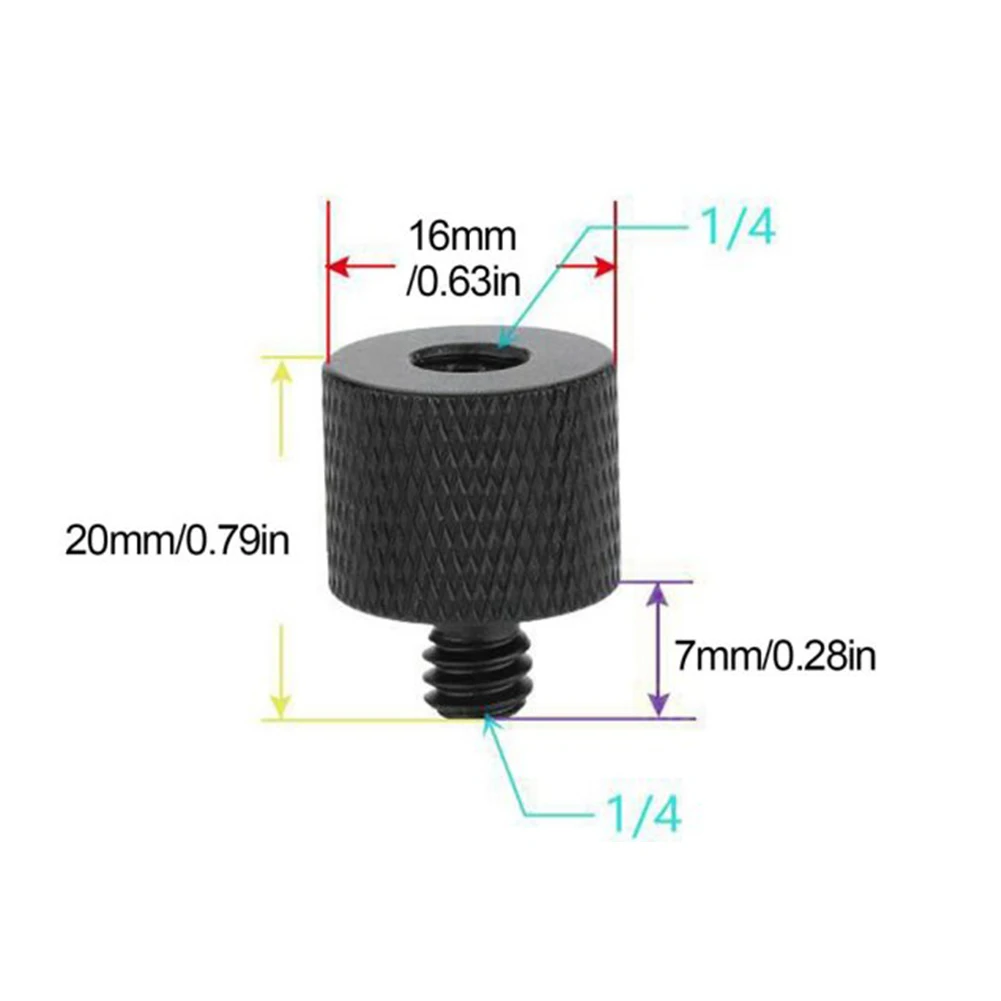 

Screw Mount Adapter Black Conversion For Tripod Male To Female Screw Thread Transfer Tripod Plate 1/4 To 3/8 Inch