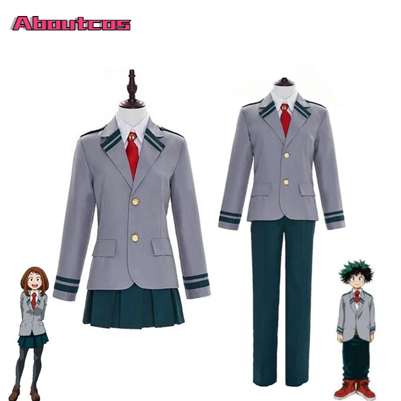 

Anime Boku No Hero Academia Midoriya Izuku Bakugou Katsuki Gray My Hero Academia OCHACO URARAKA School Uniforms Cosplay Costumes