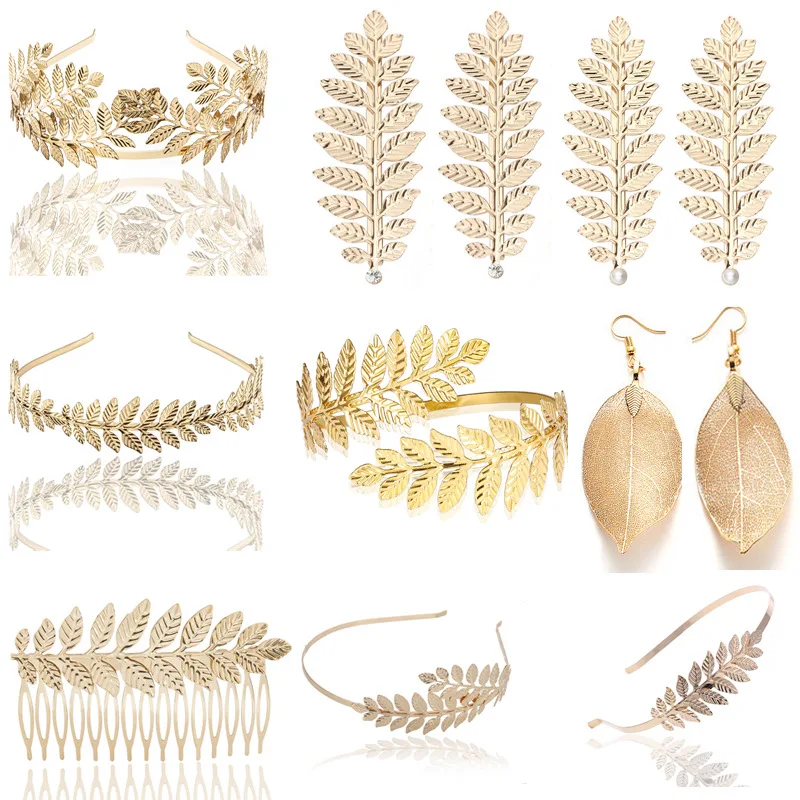 Women Hairbands Alloy Leaves Headband designer Luxury Gold Leaf Headwear Bridal Crown Decorate Hair Accessories