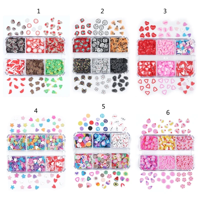 

95AB Halloween Christmas Nail Art Slices Cute Colorful 3D Pumpkin Ghost Devil Nail Charms for Girls Holiday Nail Stickers