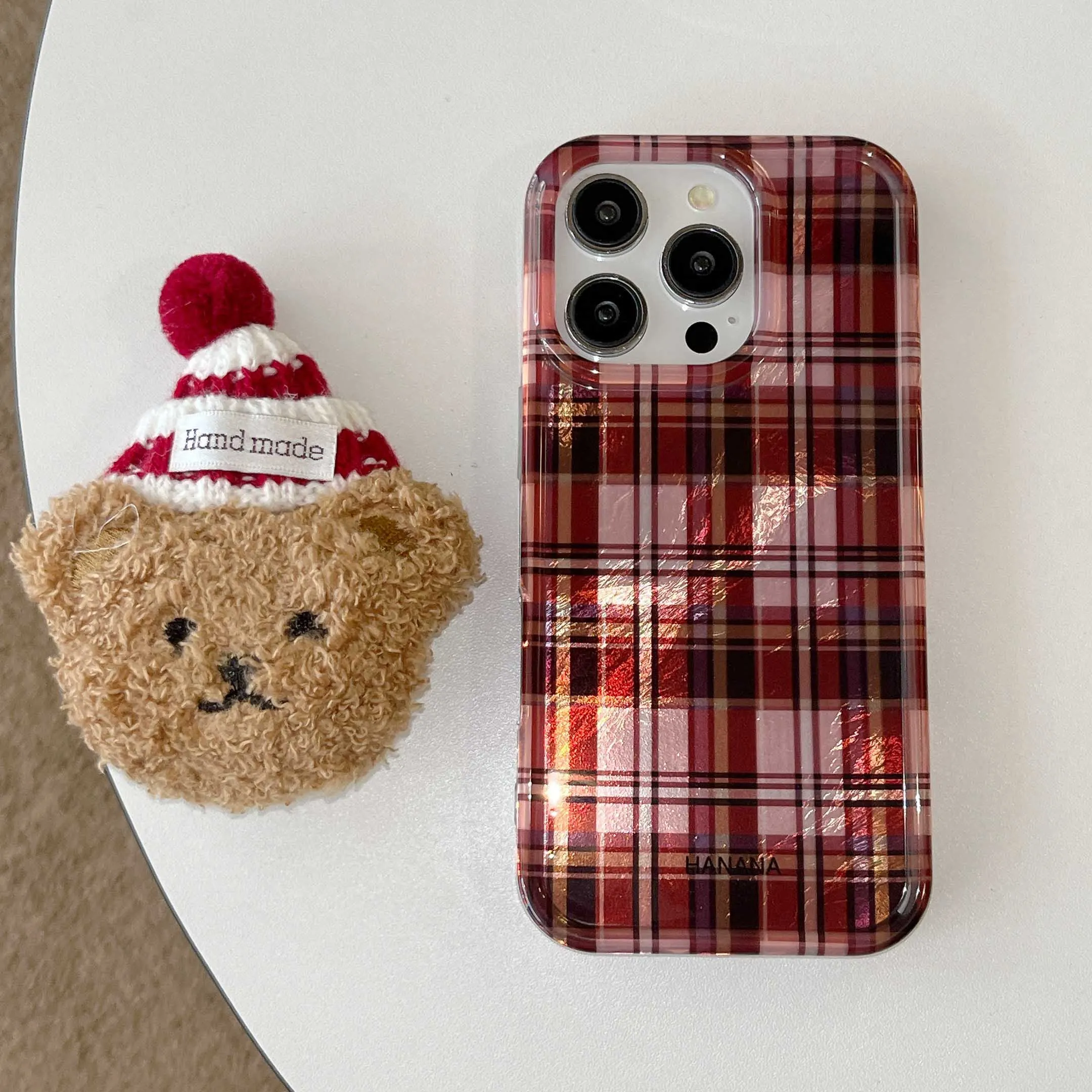 Милый плюшевый чехол-подставка для телефона с медведем iphone 16pro 15promax 16 14 13 15 pro max