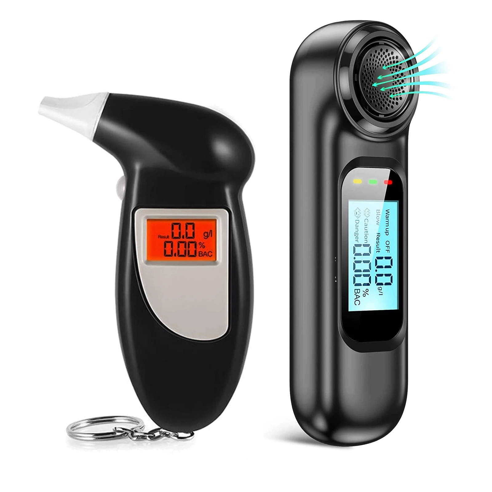 

Portable Breath Alcohol Tester Non-Contact High-Precision Alcohol Tester With Digital LCD Screen USB Rechargeable Alcoholometer
