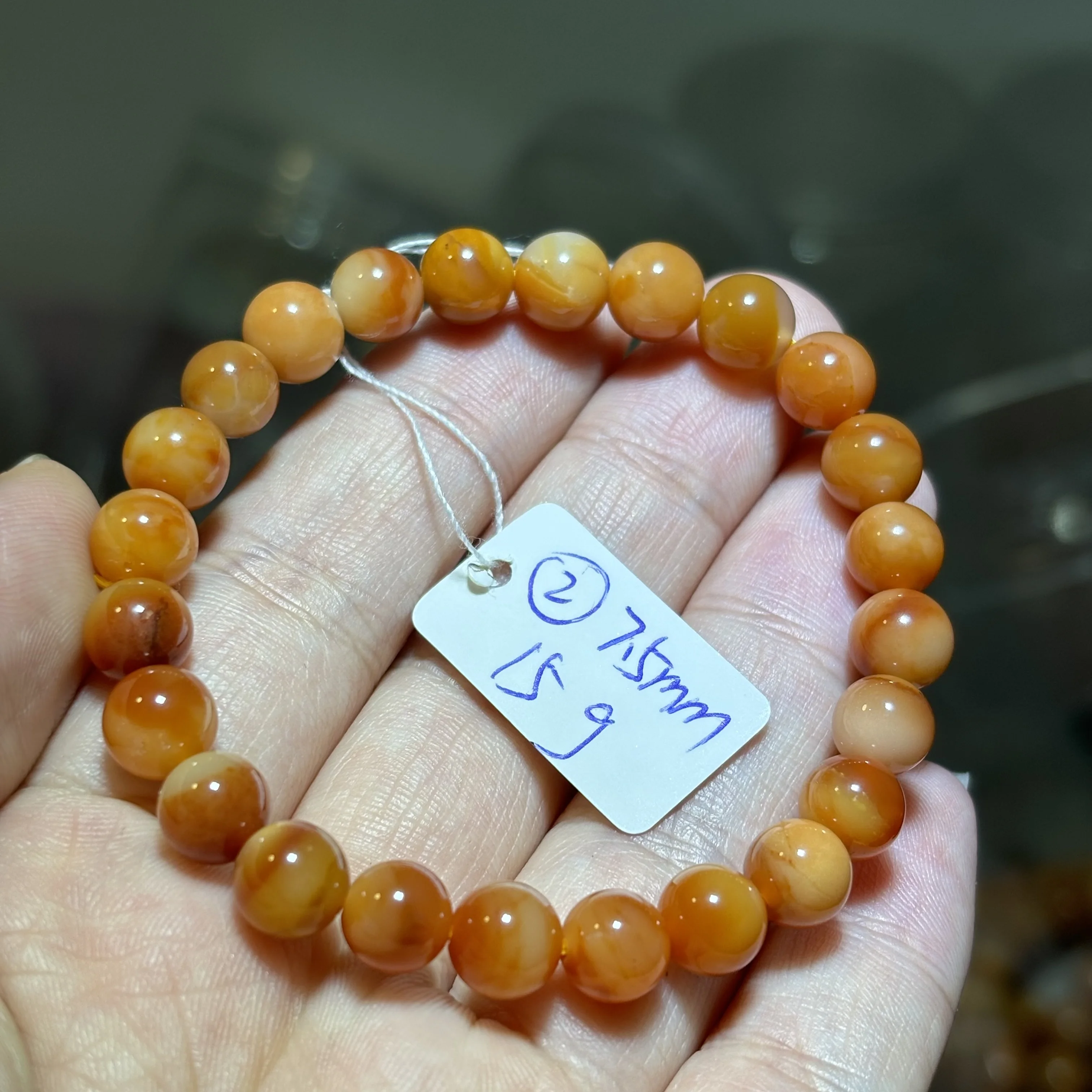 Natural Crystal Myanmar Topaz round Beads Bracelet Jewelry One Thing Picture