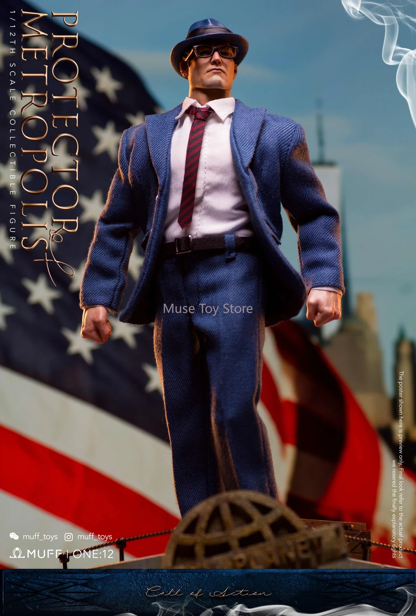 MUFF масштаб 1/12 Коллекционная фигурка Кларк Кент Супермен Метрополис Репортер