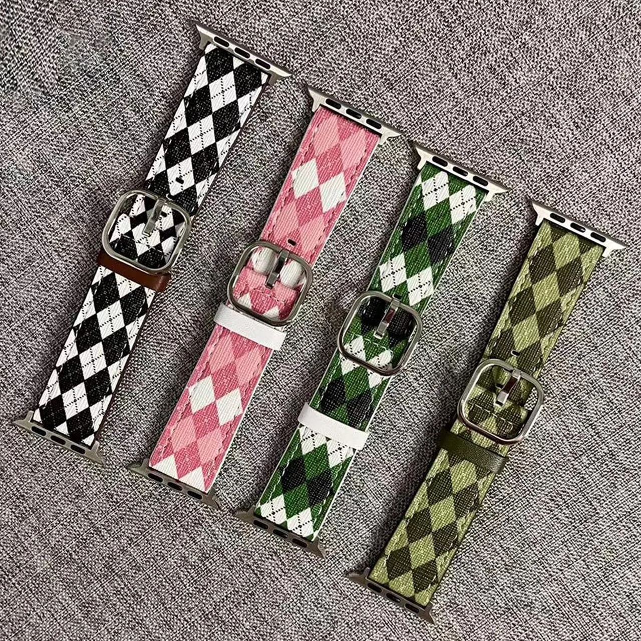 

Newest Leather Loop For Apple Watch Band SE 7 38MM 40MM Luxury Strap For iWatch 44MM Wirstband Series 1 2 3 4 5 6 44 42MM Correa