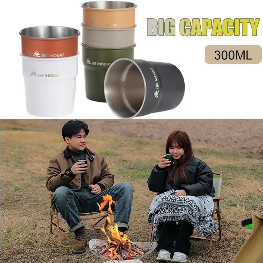 Изолированный Походный Стакан 300 Мл Легкая Чашка Из Нержавеющей Стали Для