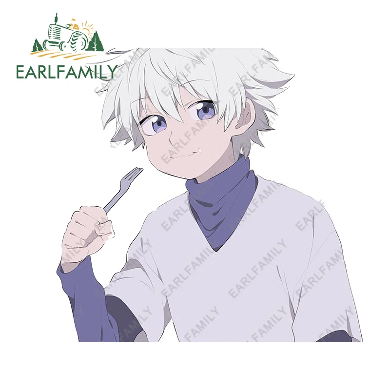 

EARLFAMILY 13cm x 11.4cm for Hunter x Hunter Car Stickers Fashionable Sunscreen Decals Car Accessories Surfboard Caravan Decor
