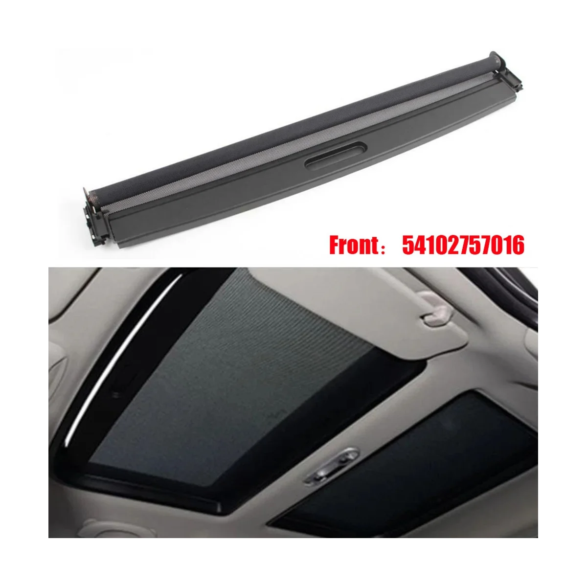 

Car Front Sunroof Sunshade Cover Assembly 54102757016 for Mini Clubman R55 R56 R60 2006-2017 Replacement Parts 1Pcs