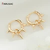 2022 New Simple Round Circle Gold Plated Hoop Earrings For Women Korean Fashion Ring Earrings Jewelry Accessories 6
