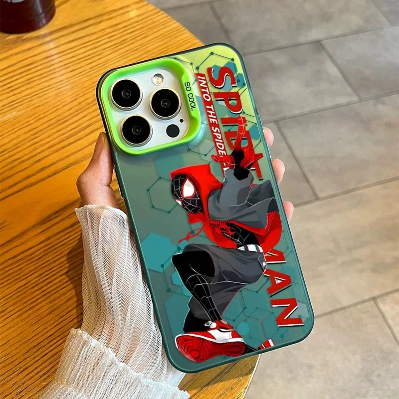 Super Hero Marvels Spider-Man Phone Case For Huawei P30 P40 Mate 30 40 Pro Nova 7 Honor 50 Lens Creative Border Matte Back Cover