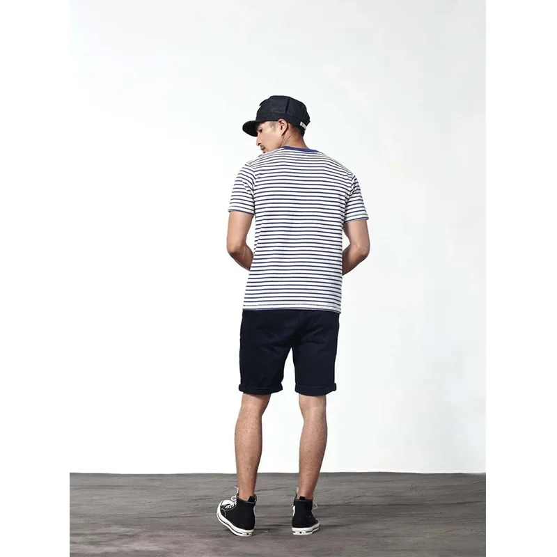 Noman Dragon Американский стиль Военная полосатая футболка с коротким рукавом Модная