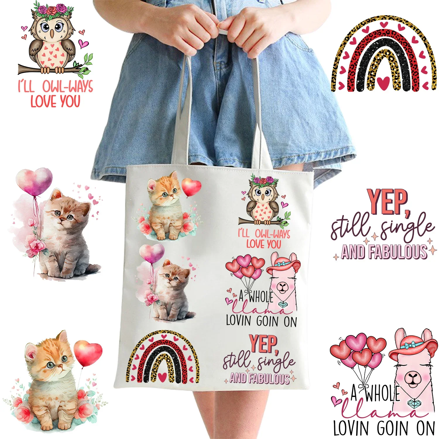 6 шт. стикеры с рисунком любовной кошки