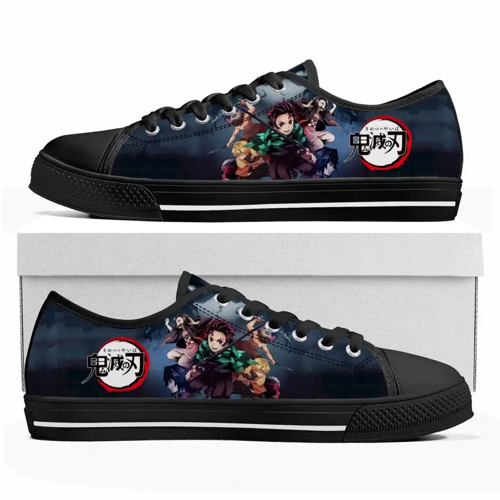 

Anime Demon Slayer kimetsu no yaiba Low Top Quality Sneakers Mens Womens Teenager Canvas Sneaker Casual Couple Shoes Custom Shoe
