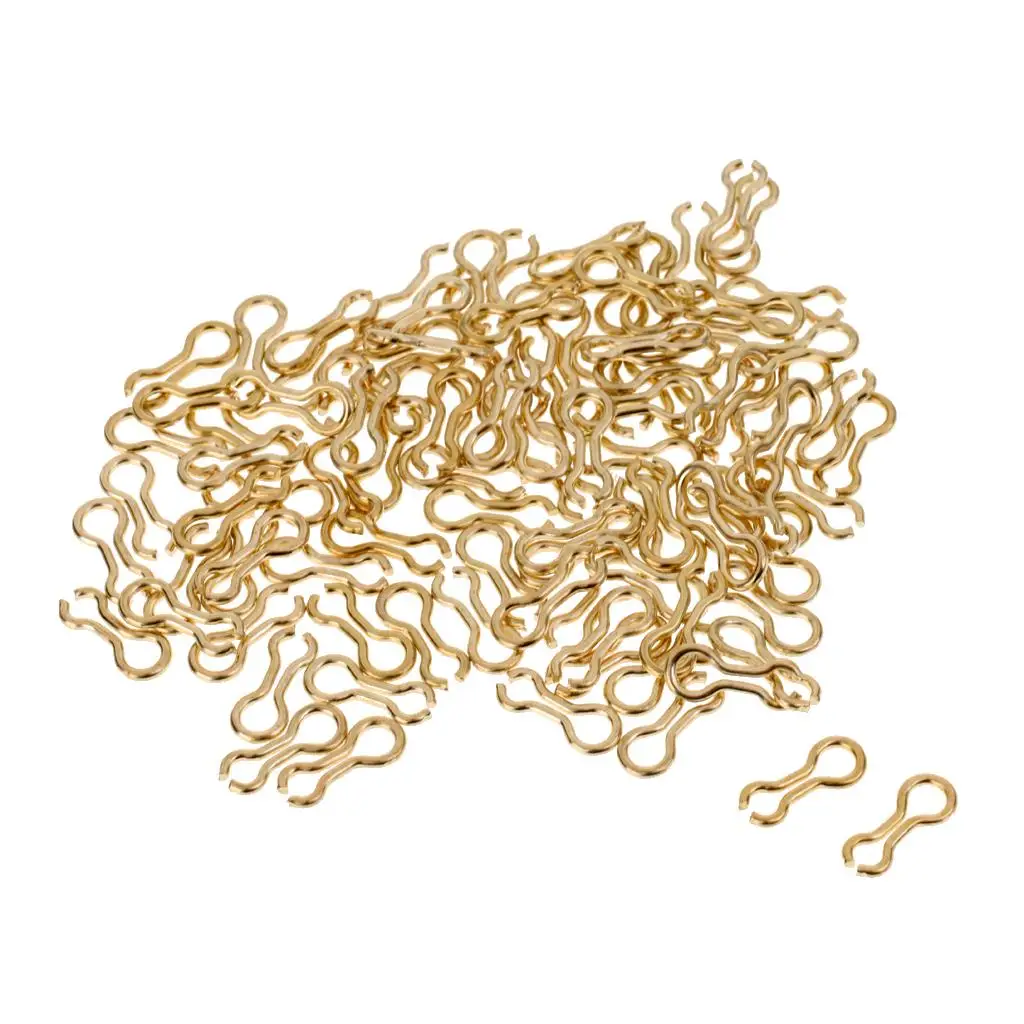 100Pcs Brass Sinker Eyes Eyelets for Molds Fishing Loops Swivel Tackle | Спорт и развлечения