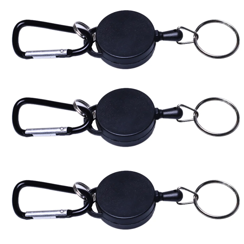 

3 Pcs Key Ring Chain Plastic Stand Multitool Carabiner Alloy Keyring Retractable Keychain Lock Lanyard Creative Buckle Nurse
