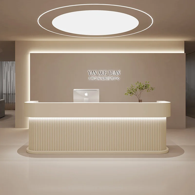 Эстетическая стойка регистрации салон стеклянный стол Pulpito профессиональный